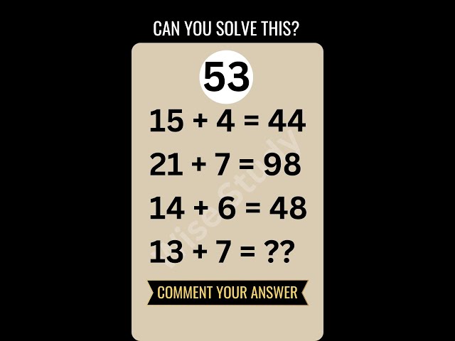 LIVE Math Riddle – Only 5% Can Solve This! 😱 #mathpuzzles #maths #mathriddles