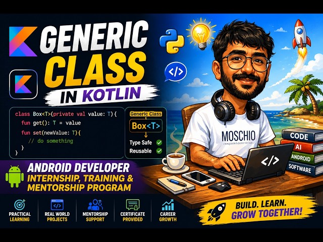 #12 Generic Class in Kotlin |  Android Developer Internship, Training & Mentorship Program