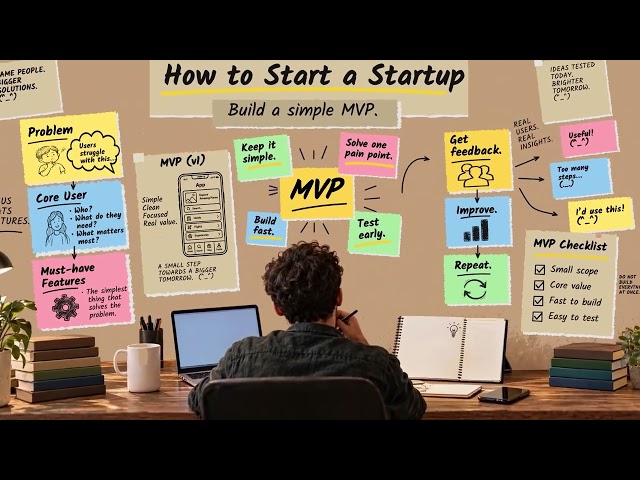 How to Start a Startup: From Problem to Launch | Visual Explainer