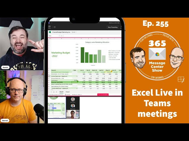 Collaborate in Teams meetings with Excel Live | 365 Message Center Show 255