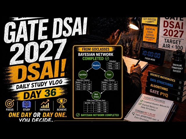 🔥 Day 36 | Bayesian Network Completed ✅ | Started Data Structures | GATE DSAI 2027 🚀 | 2nd june 2026