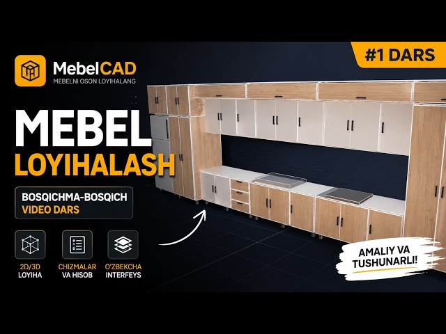 Honangiz uchun mebel ko'rinishini juda onson yarating.