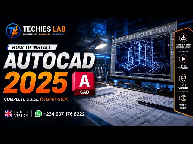 How to Install AutoCAD 2025 on PC | Step-by-Step Installation Guide for Beginners @Techieslabx 