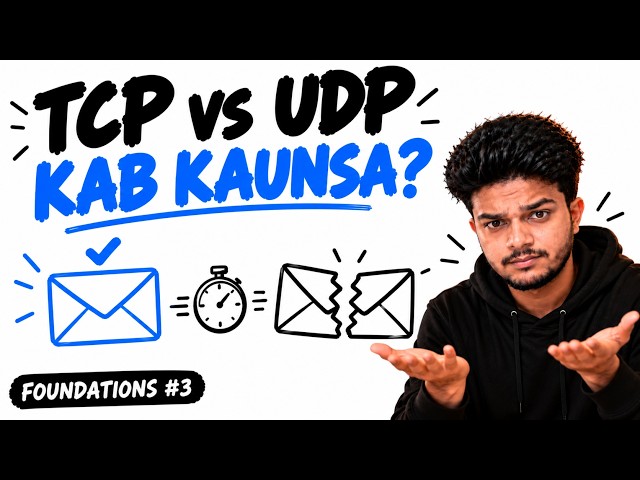 TCP vs UDP Explained in Hindi — IP Address, Ports & When to Use Which | System Design #3
