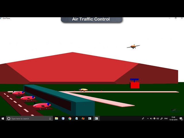 Air Traffic Control OpenGL GLUT Computer Graphics Mini Project