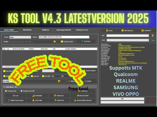 SUPER UPDATE KS Tool V4.3   2025  BEST TOOL SUPPORTS ALL CPU FOR ANDROID REPAIR l All Xiaomi Frp