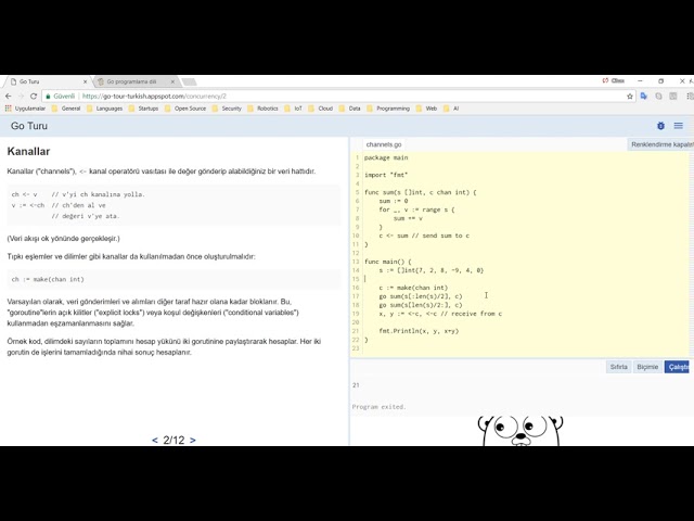 Go Programlama : Kanallar / Channels