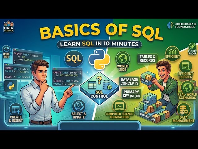 SQL Tutorial for Beginners | Learn SQL in 10 Minutes | Database Basics | Learn SQL from Scratch