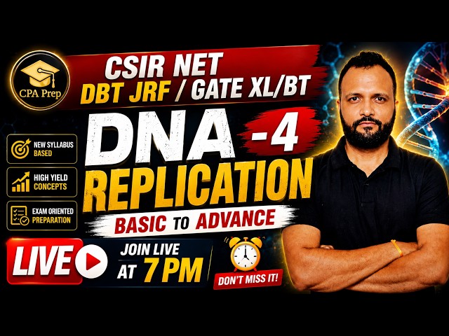 DNA REPLICATION | L04 Unit 3 | CSIR NET DBT GATE XL BT