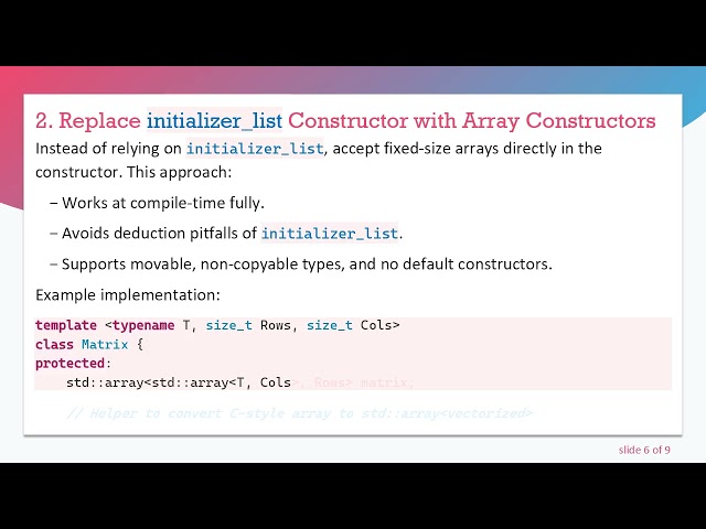 Deducing Dimensions in a constexpr C+ +  Matrix Class with Initializer Arrays