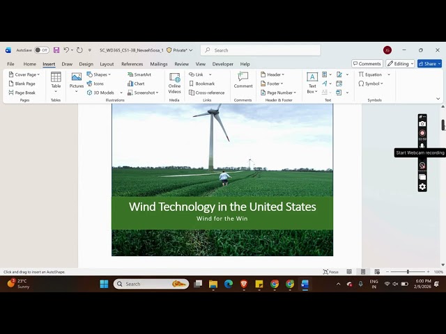 Word 365 | Modules 1-3: SAM Capstone Project B Barton Environmental Consulting #shellycashman