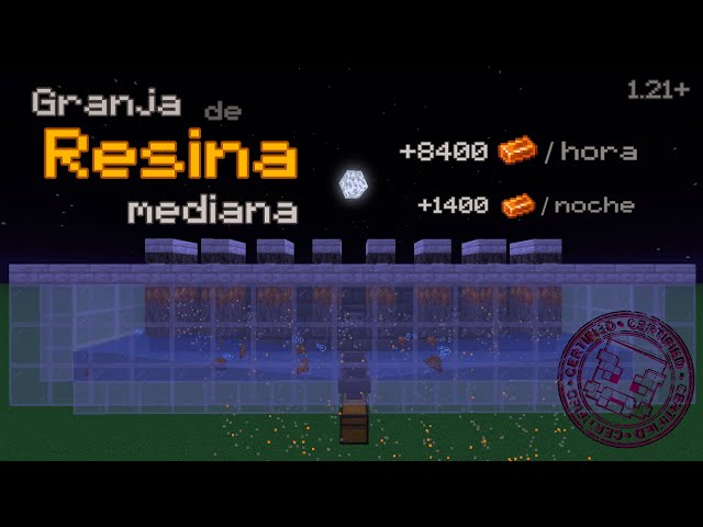 Granja de RESINA mediana | Minecraft ⛏ Java 1.21+