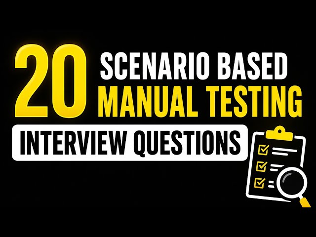 20 Scenario Based Manual Testing Interview Questions 🔥 #testing #manualtesting 