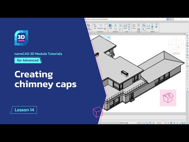 Perfect Chimney Caps in Minutes! nanoCAD Roof Detailing Tutorial - nanoCAD 3D Modeling - Lesson 14