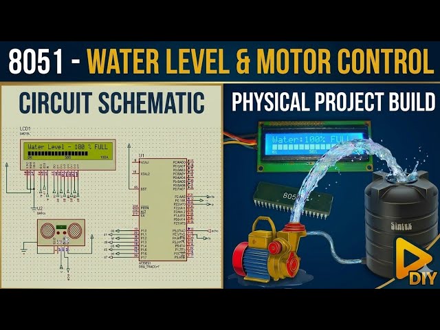 Water Level Controller using 8051 Microcontroller #waterlevelcontroller #8051microcontroller  