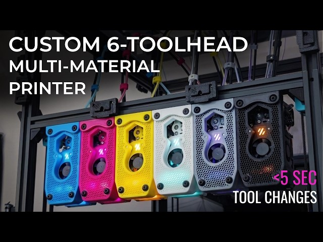 I Built a Custom 6-Toolhead Multi-Material Printer (Voron StealthChanger)