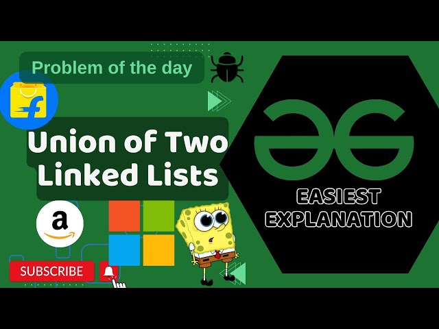 Union of Two Linked Lists: Modified Merge Sort | POTD | GFG Problem of the Day | C++ | Java | Python