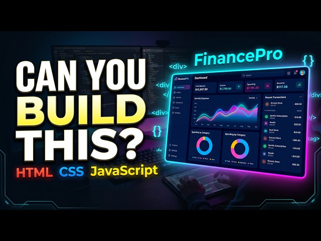 I Built a Modern Finance Tracker with Pure JavaScript (No Frameworks)