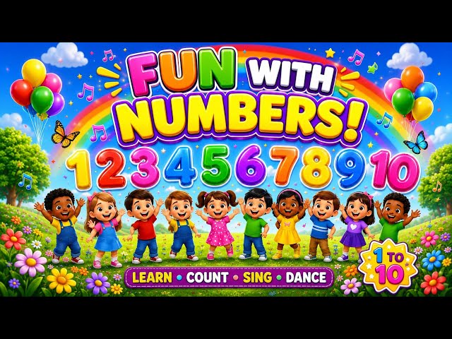 🌈 FUN WITH NUMBERS! | Learn 1 to 10 Numbers | Kids songs & Nursery Rhyme
