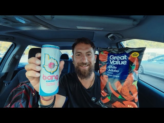 I Tried Great Value Chili Adobo Chips + BANG Rainbow Unicorn Energy! 