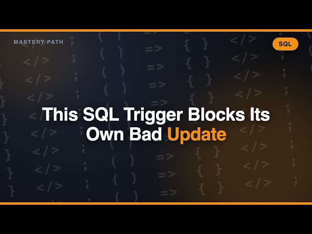 This SQL Trigger Blocks Its Own Bad Update