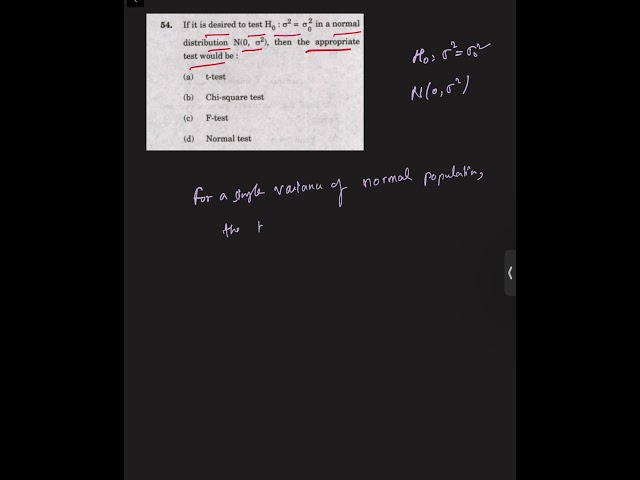 Testing Variance in Normal Distn | Chi-Square Test UPSC ISS 2022 Paper-1 | Problem-54 | RitwikMath