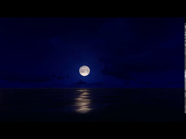 4k Full Moon and Ocean  Background - Animation Videos | No Copyright | Visual Effects Video.