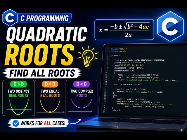 Quadratic Equation Program in C Made Easy | Never Get Confused Again | EasySemLife