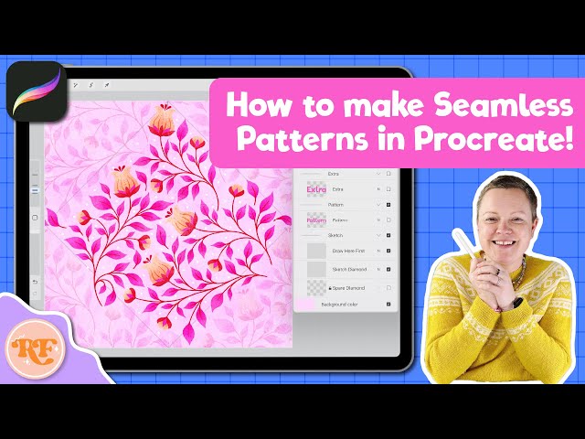 How to Make Seamless Patterns in Procreate Using a Diamond Method Repeat