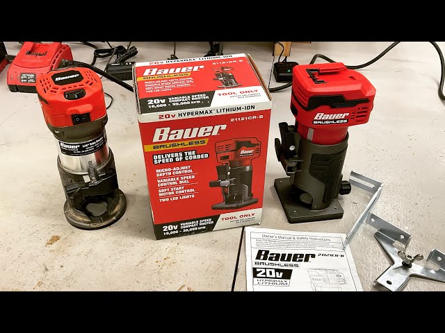 Honest Review Of The New Bauer Variable Speed Cordless Compact Router!  Better Than Milwaukee?