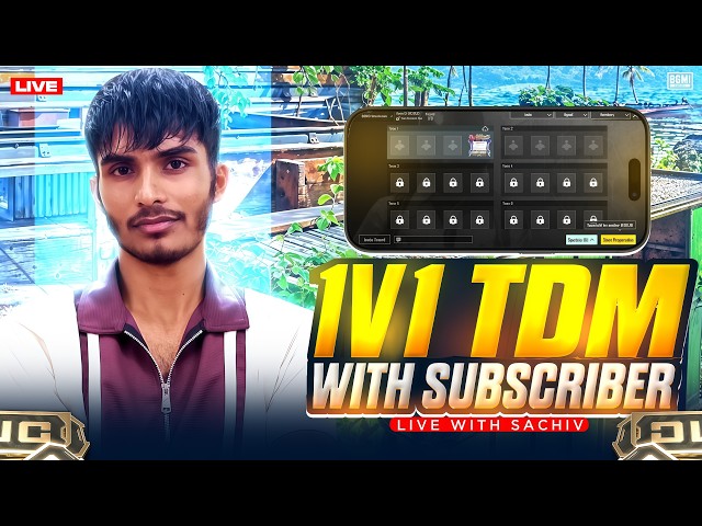 BGMI 1v1 TDM Room Live 🔥 Pro vs Subscriber | Close Range Fight & Headshots #bgmi #bgmi1v1 #tdmroom