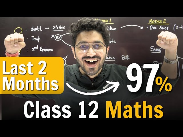 Class 12 Maths for Board Exam : Last 2 Months Strategy