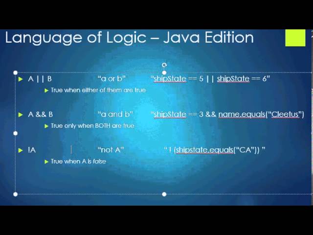 Lecture 03: If Statements and very basic logic