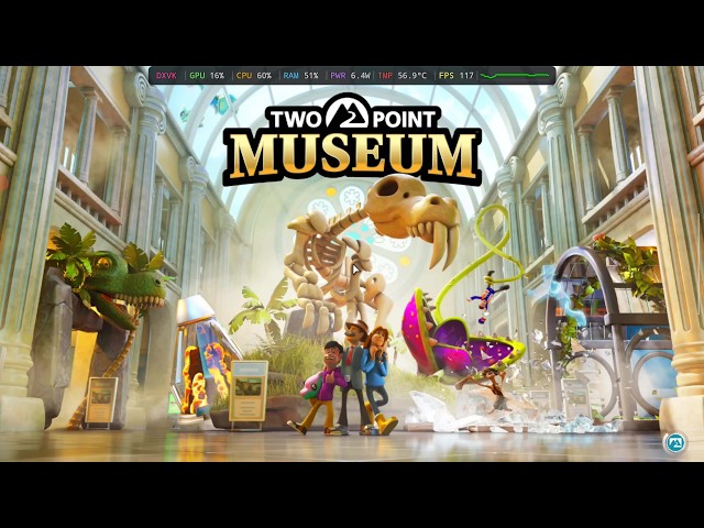 Two Point Museum on Android | AYN Thor Max | GameHub V6 Steam Test 720p 60-90 FPS