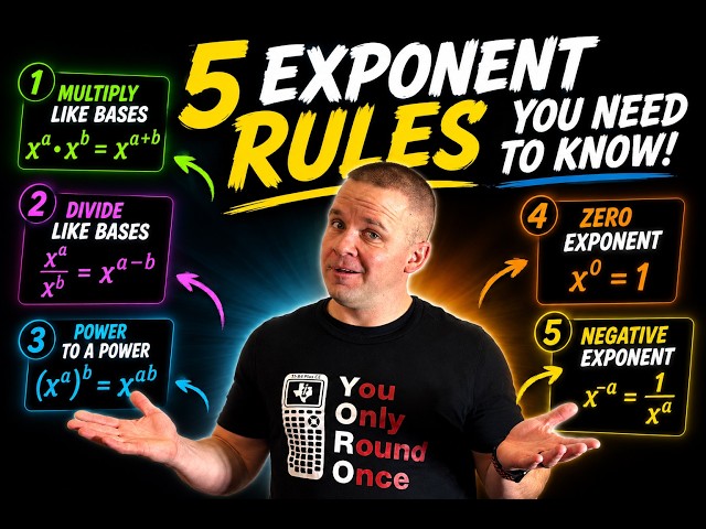 5 Exponent Rules You NEED to Know | Algebra Review