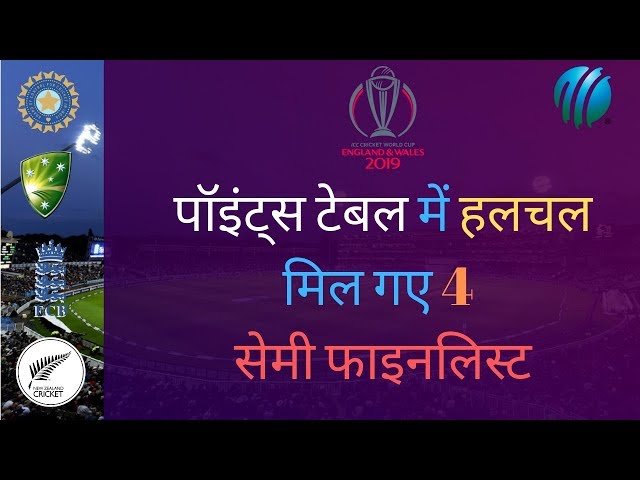 #CWC19: Points Table Prediction and Semi Finalists after 43 Matches.