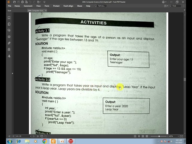 💻 Computer Science 10th Class Chapter 3 Activities Programs | Live Practice 🎓🔴