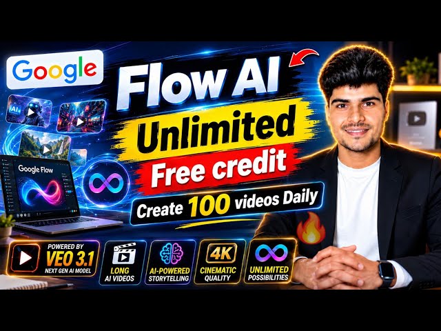 Google Flow Unlimited Credits🔥 Google Flow Free Subscription | Free AI Video Generator #aivideo