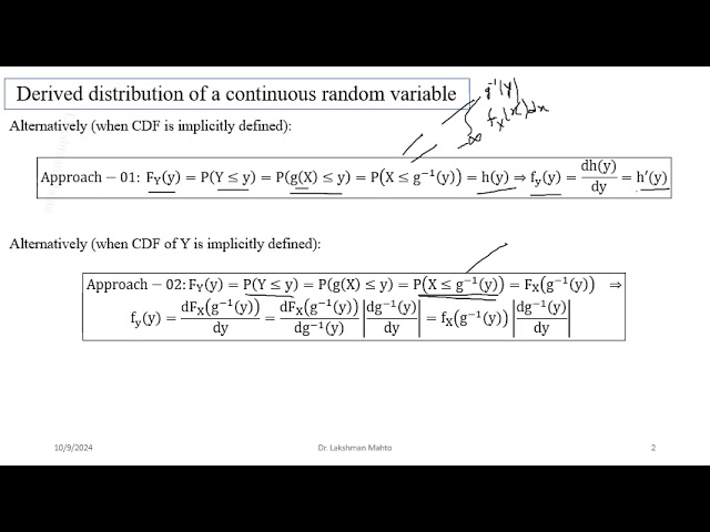 L16 Derived distribution of continuous random variables