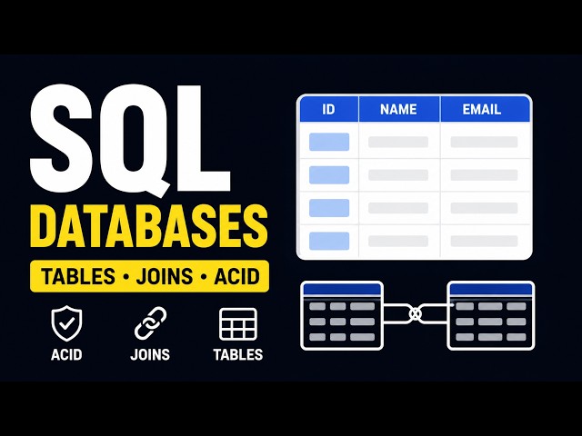 SQL Databases Explained: Tables, Joins & ACID Made Simple | Relational SQL databases