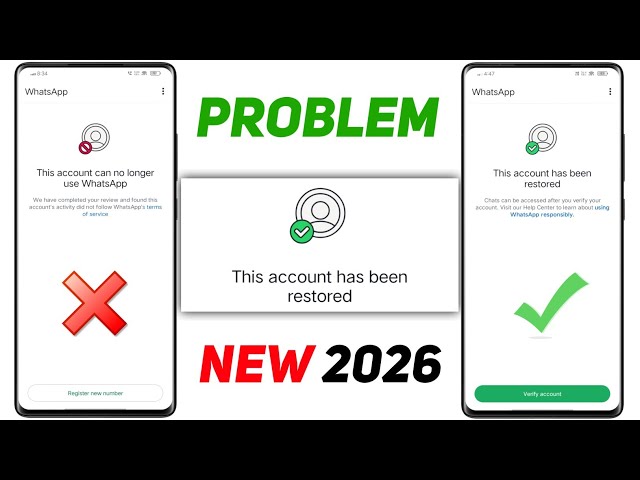 WhatsApp Ban Problem Solution 2026 || This account can no longer use WhatsApp Problem New 2026
