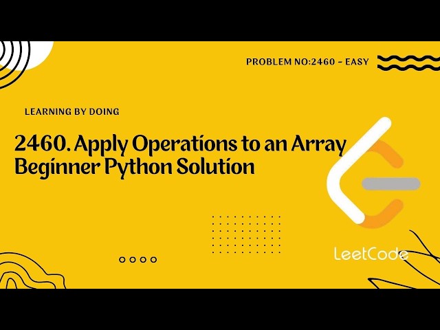 2460. Apply Operations to an Array | LeetCode Solution in Python | Easy Problem #tamil #cs #leetcode