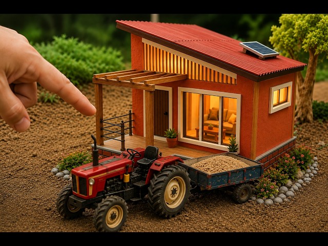 Building a Mini Brick House with Real Cement & Peanut Man! | Satisfying Mini Construction🏠 #Mrbuildo