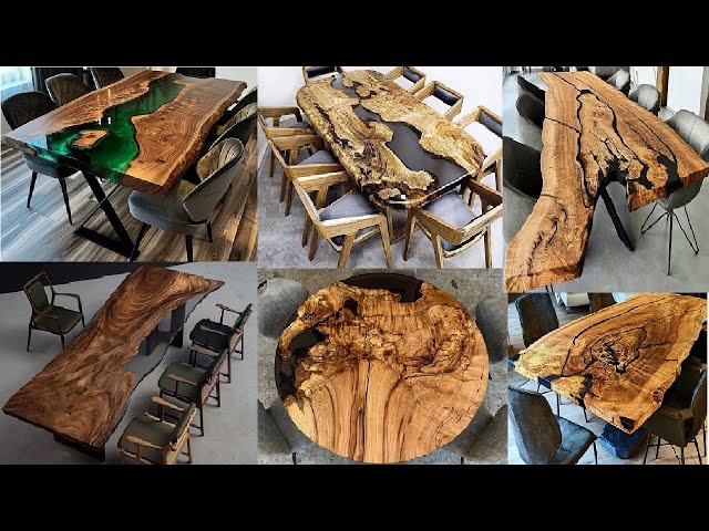 Stunning Rustic Epoxy Resin Dining Tables with Live Edge Wood  Modern Design Ideas