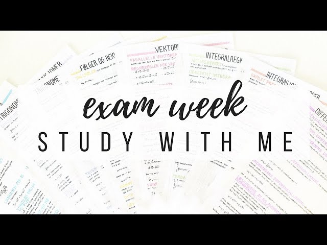 How I study on the week before an exam - Study with me | studytee