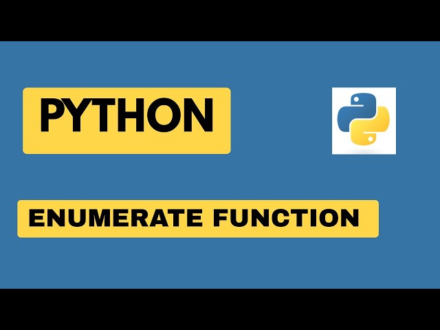 enumerate function in python