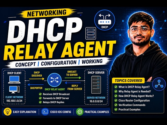 DHCP Relay Agent Explained | Configuration & Working | Cisco Packet Tracer | CCNA Hindi 2026