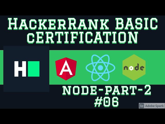 HackerRank Node JS Basic Certification Part-2