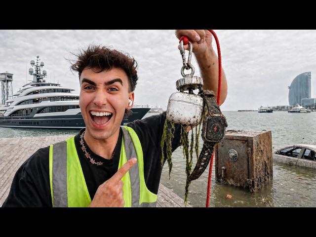 👉I Fished in a Millionaire's Port with a Super Magnet +€300🧲