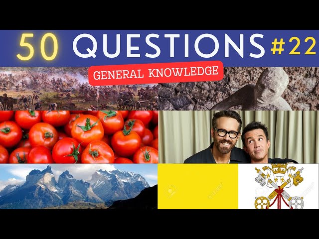 The General Knowledge Quiz #22 ¦ 50 Trivia Questions - Pub Quiz